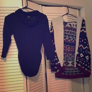 Selling a shirt and a cozy cardigan!